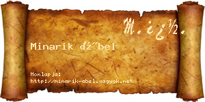 Minarik Ábel névjegykártya